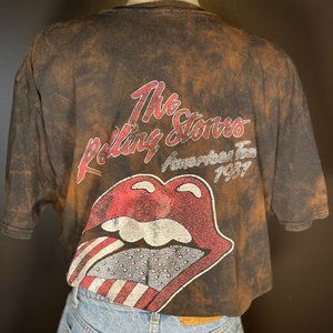 Oversized Bleached Rolling Stones Tee